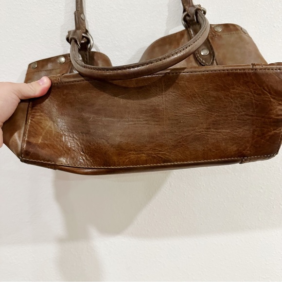 Frye Melissa Tote Hand Dyed Brown Leather - Picture 7 of 14
